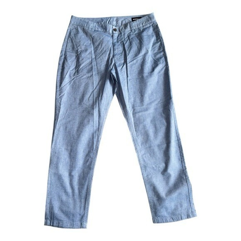 BONOBOS Mens Light Blue Chambray Slim Fit Chino Pants Size 33x28 NWOT